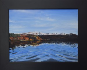 Angus Grant fine art painting Loch Morlich