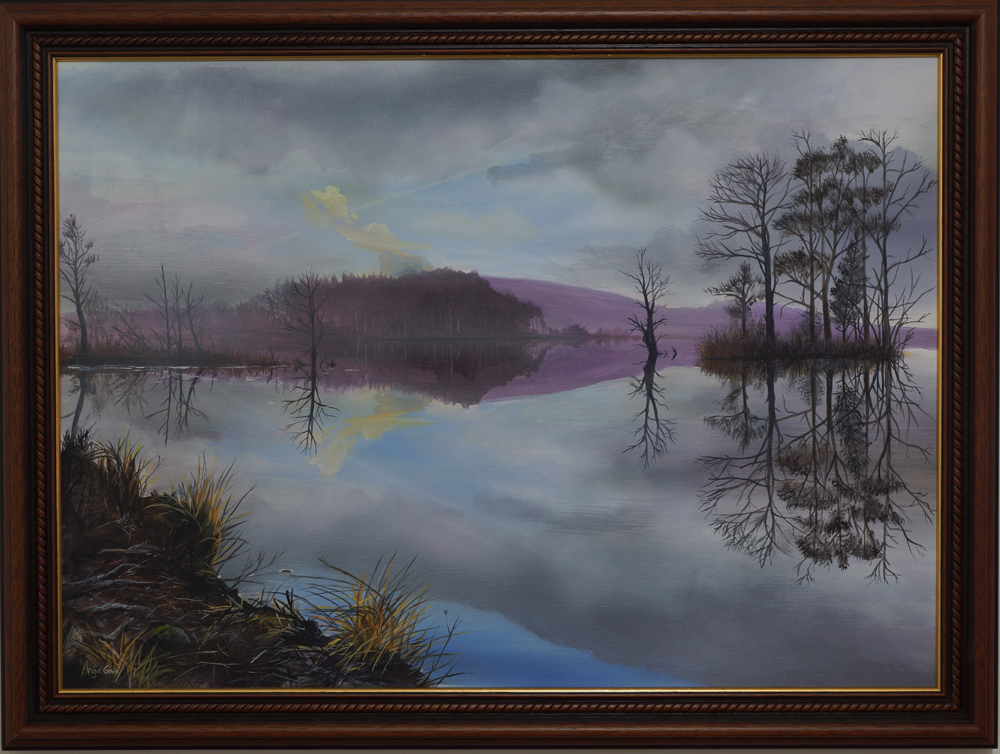 Loch Mallachie fine art acrylic painting