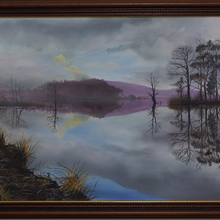 Loch Mallachie fine art acrylic painting