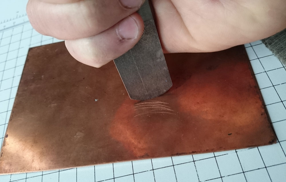 Mezzotint plate printmaking