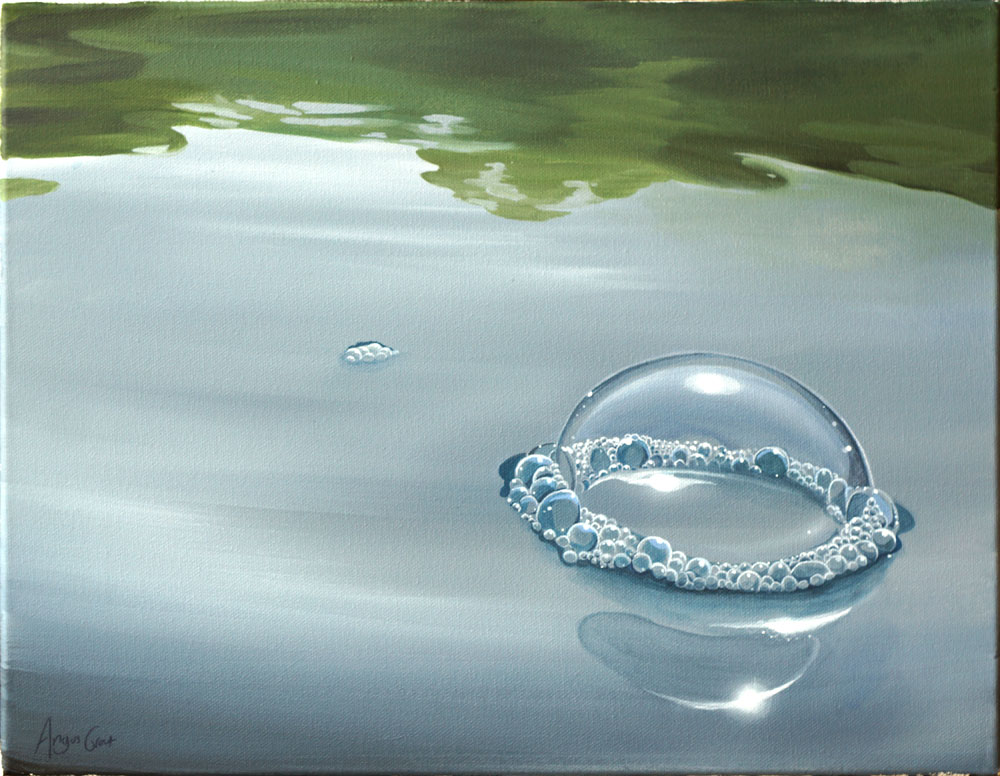 A big bubble on the water