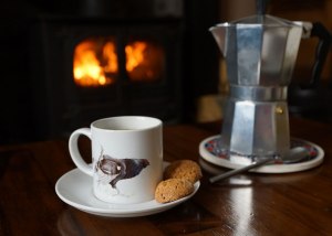 Black grouse, cup and saucer, coffee cup