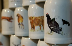 beer stein, black grouse, steins, Highland cow