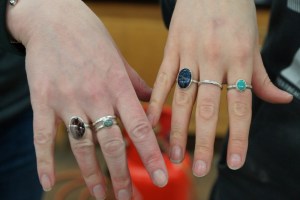 Silversmithing workshop rings