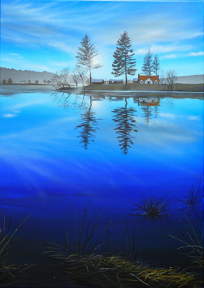 "Otters' View" painting of Avielochan by Angus Grant