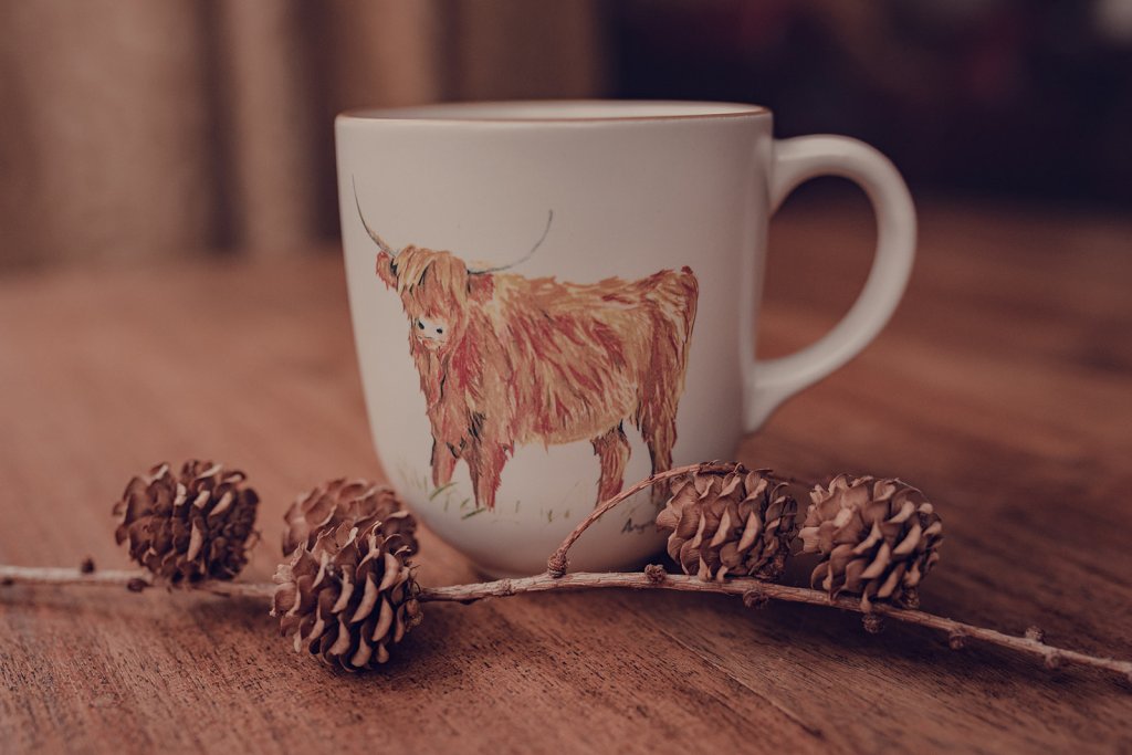 Highland Cow Chunky Mug by Angus Grant Art
