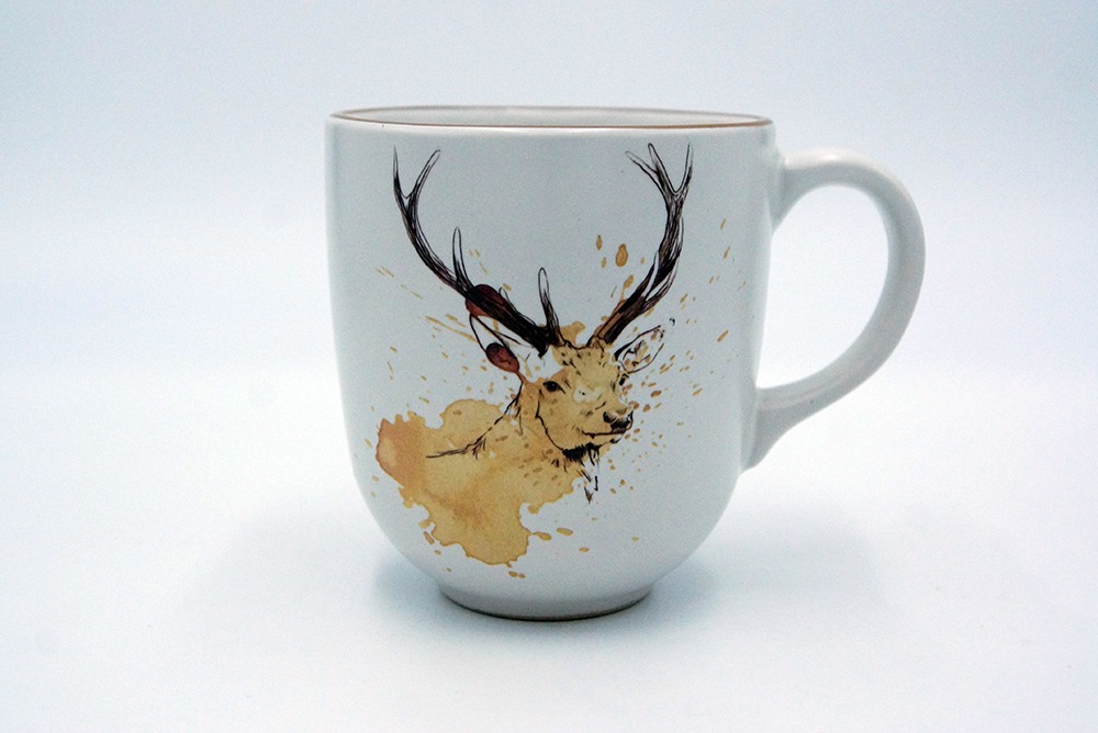 ArTea Deer Mug by Angus Grant Art